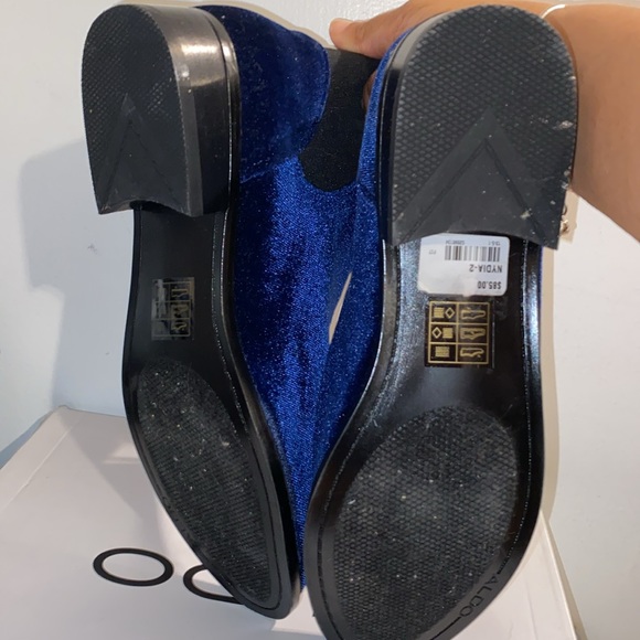 Suede navy blue ankle boots - Picture 3 of 3